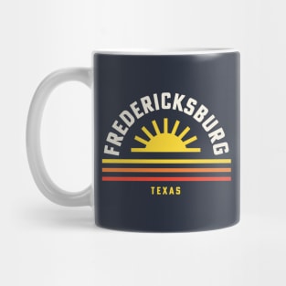 Fredericksburg Texas Retro Vintage Stripes Sunset Mug